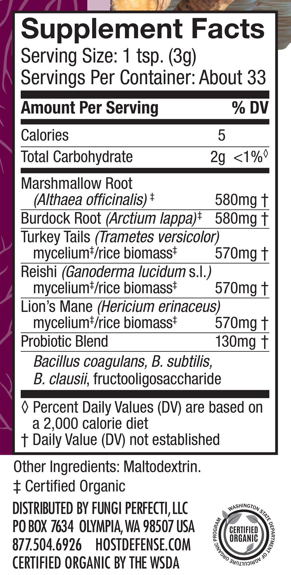 Microbiome Powder ings Curated Wellness