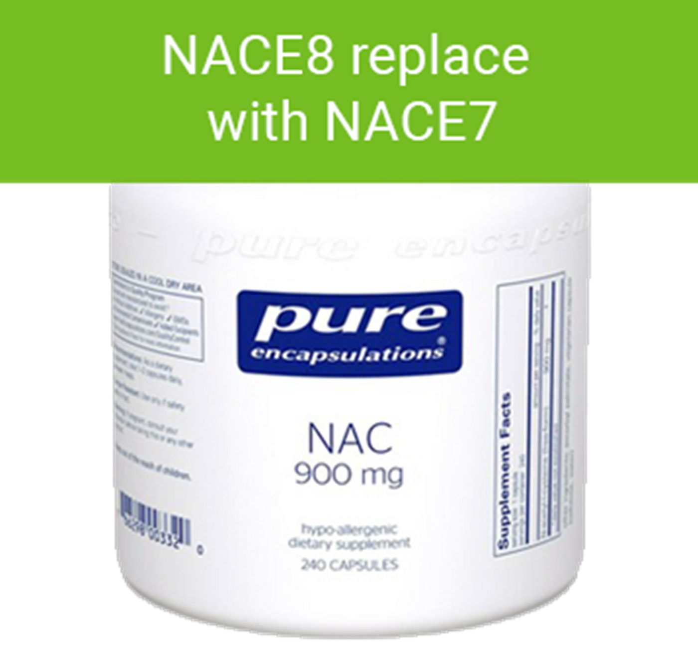 NAC 900 mg 240 vcaps Curated Wellness