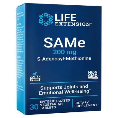 SAMe (S-Adenosyl-Methionine) 200mg 30 ct Curated Wellness