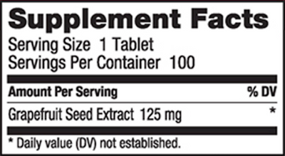Grapefruit Seed Extract 100 vegan tabs Curated Wellness