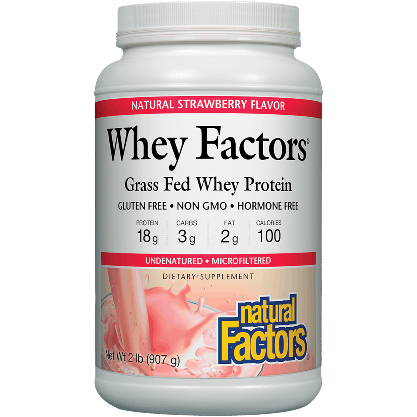 Whey Factors Powder Mix Strawberry  Curated Wellness