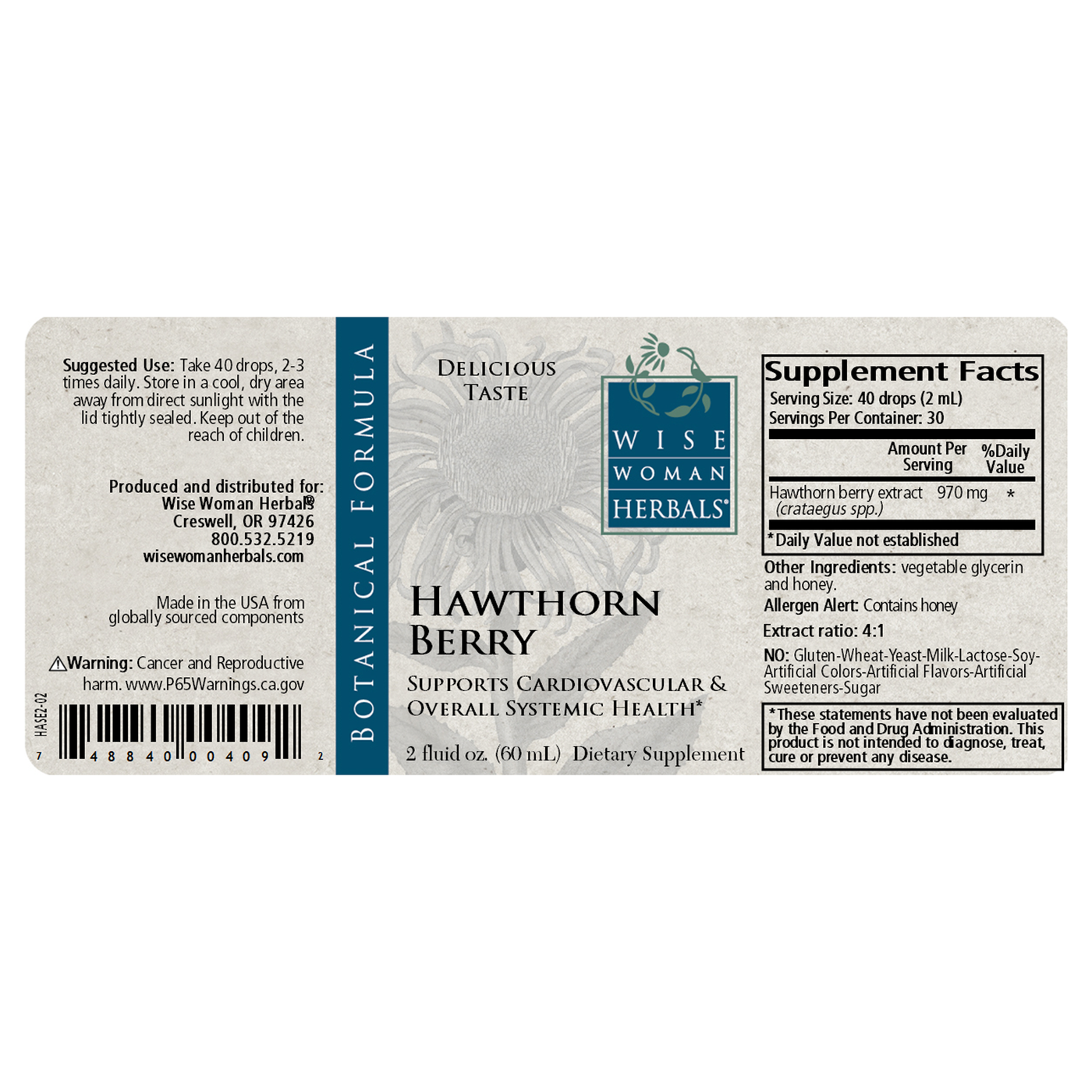 Hawthorne Berry 60ml Curated Wellness