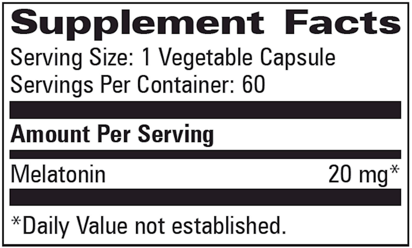 Melatonin 20 mg  Curated Wellness