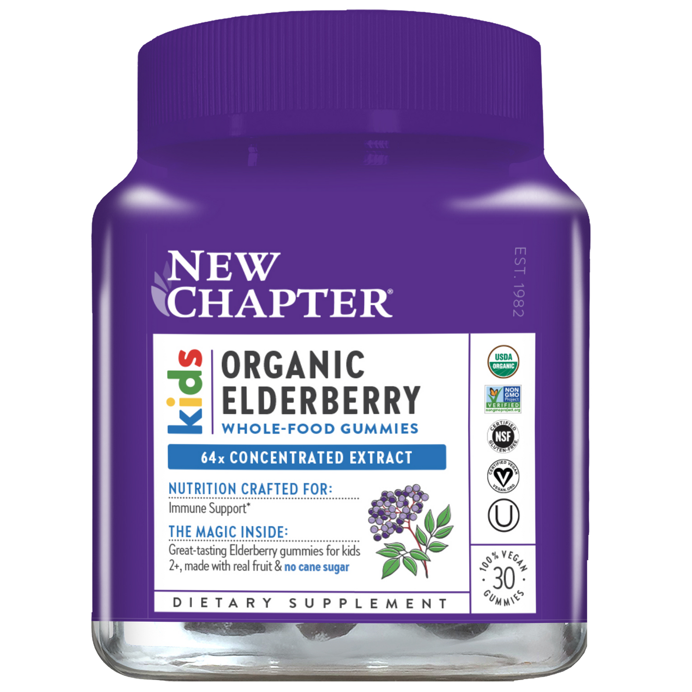 Kids Organic Elderberry Gummies 30 ct Curated Wellness