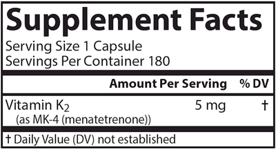 Vitamin K2 5 mg  Curated Wellness