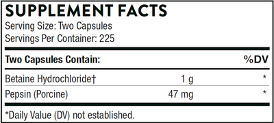 Betaine HCL & Pepsin  Curated Wellness