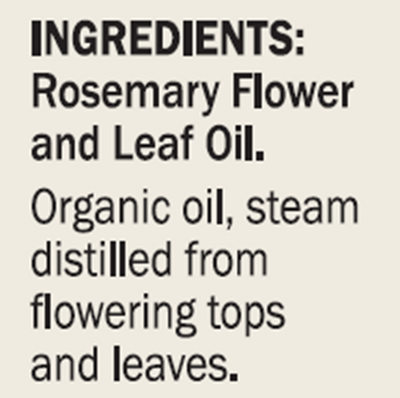 Organic Rosemary Essential Oil 1 fl oz Curated Wellness