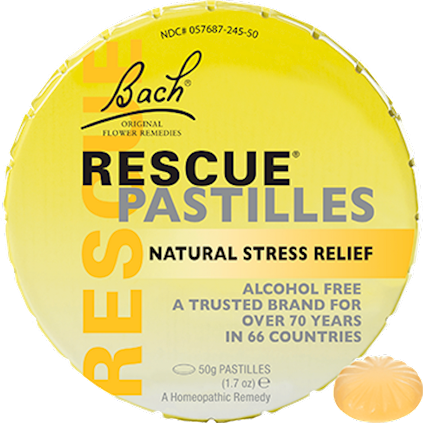 Rescue Pastilles Elder Orange 50 gms Curated Wellness