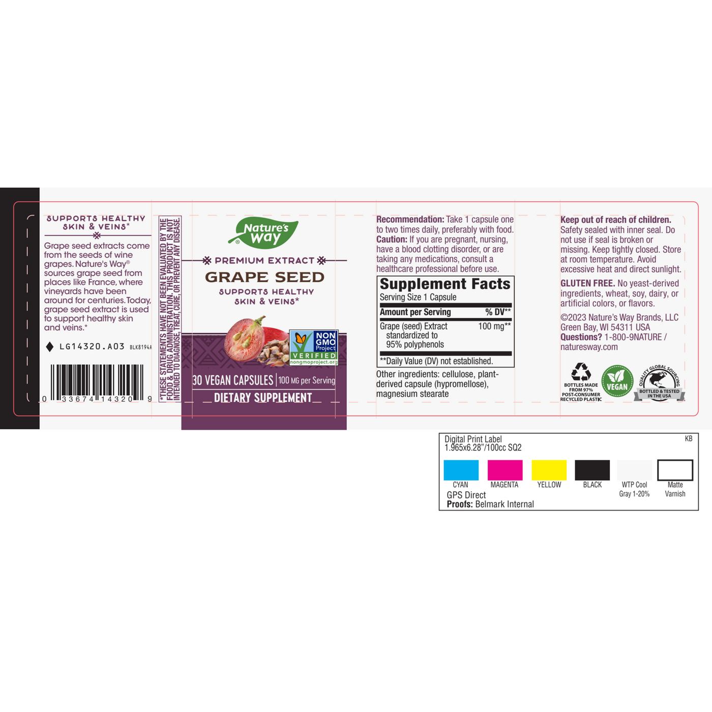 Grape Seed 100 mg  Curated Wellness