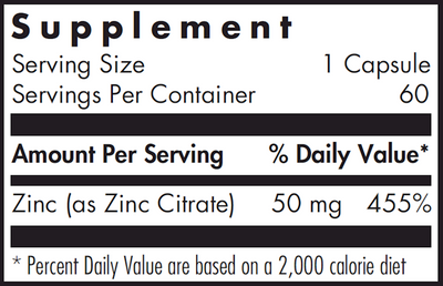 Zinc Citrate 50 mg  Curated Wellness