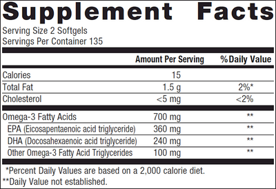 OmegaGenics EPA-DHA 300 270 gels Curated Wellness