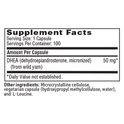DHEA 50 mg 100 caps Curated Wellness