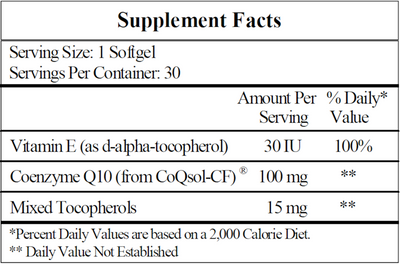 Co-Enzyme Q10 100 mg  Curated Wellness