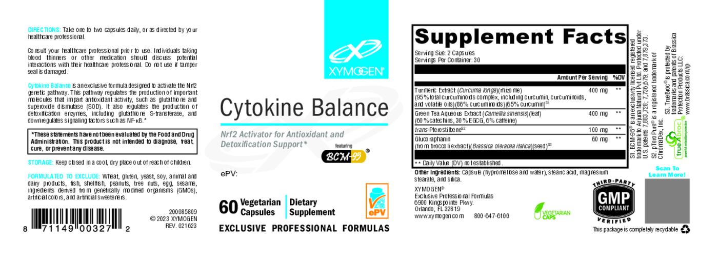 Cytokine Balance 60 Capsules Curated Wellness