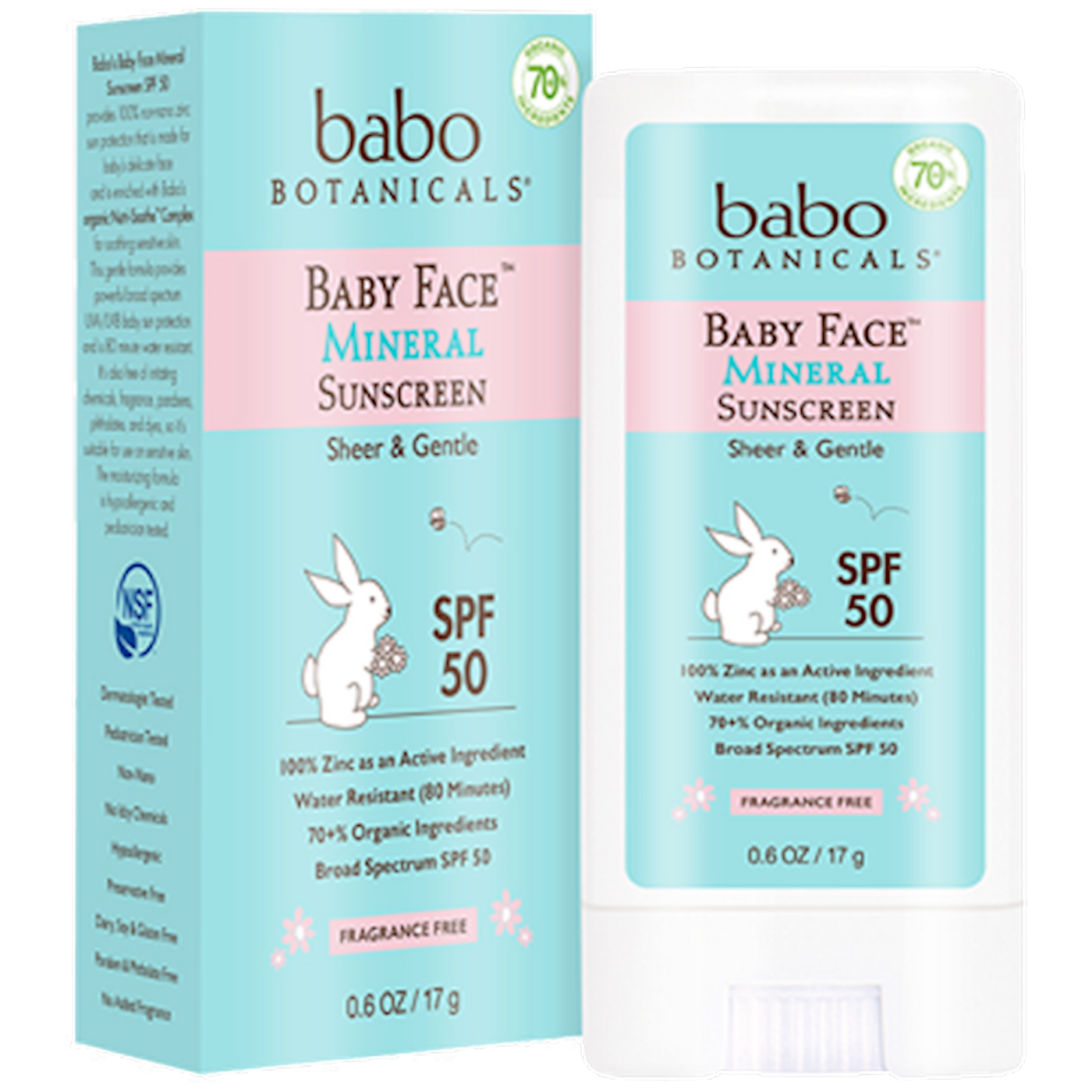 Baby Face SPF 50 Min Sun Stick  Curated Wellness