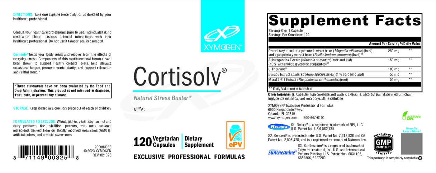 Cortisolv 120 Capsules Curated Wellness