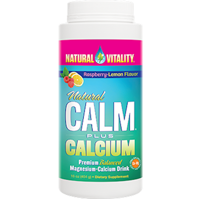 Natural Calm + Calcium Rasp-Lemon 16oz Curated Wellness