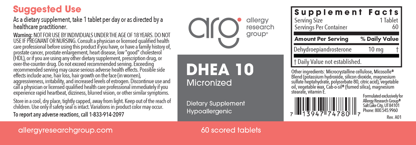 DHEA 10 mg  Curated Wellness