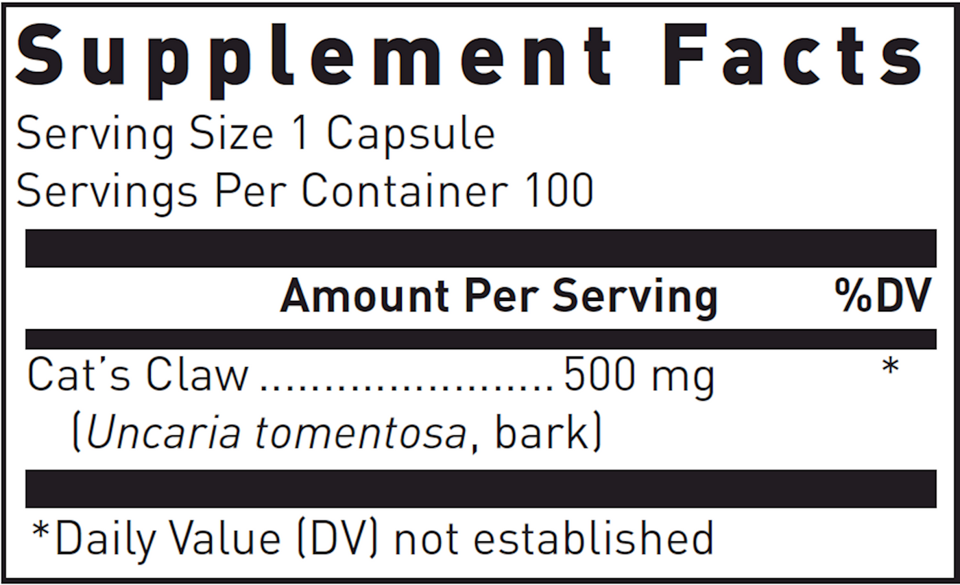 Cat's Claw 500 mg  Curated Wellness