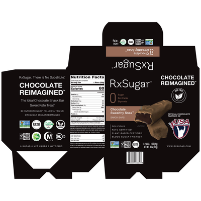 RxSugar Chocolate Swealthy Snax 8 bars Curated Wellness