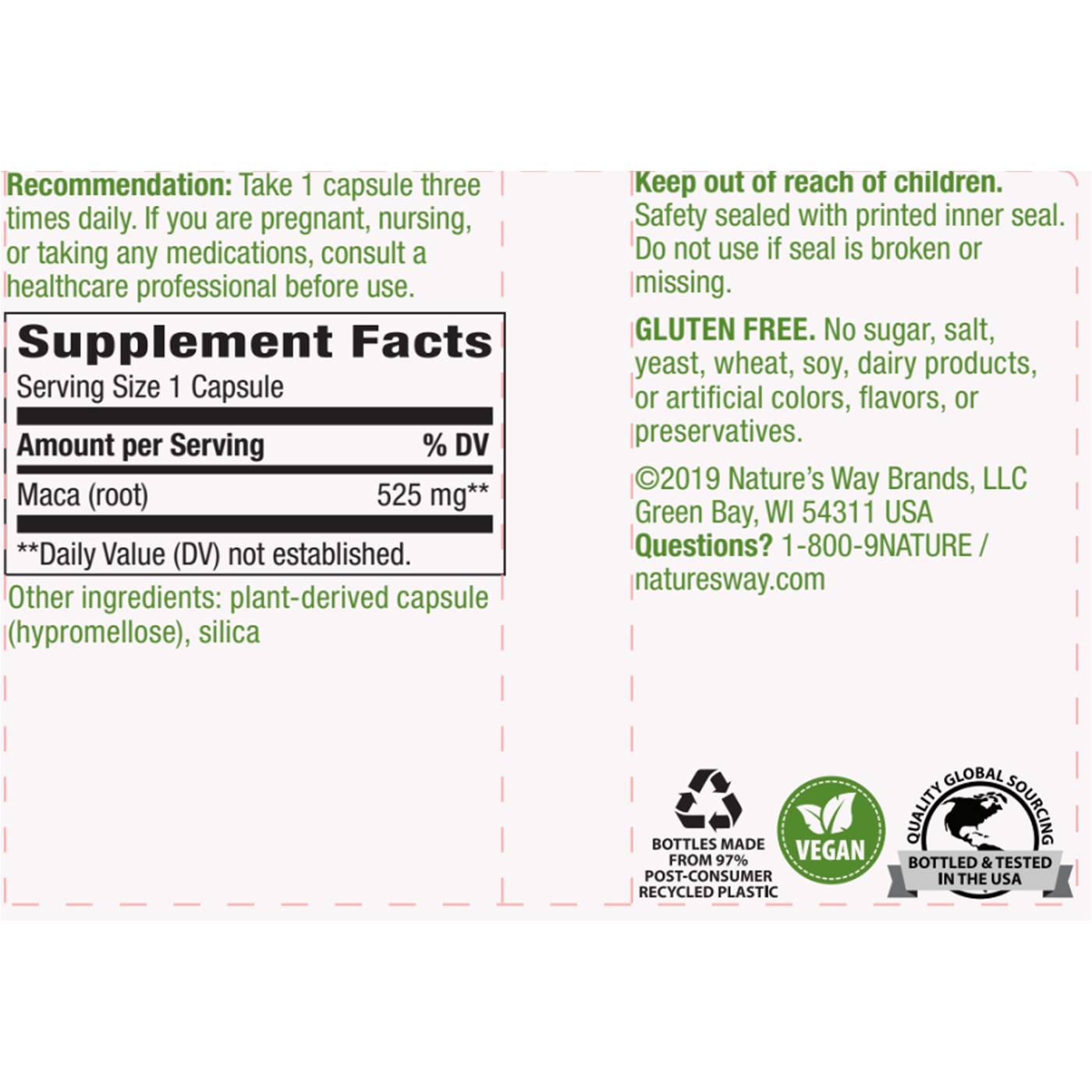 Maca Root 525 mg  Curated Wellness