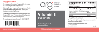 Vitamin E Succinate  Curated Wellness