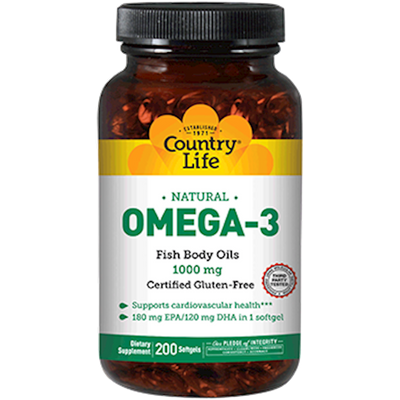 Omega-3 Fish Oil 1000 mg 200 gels Curated Wellness