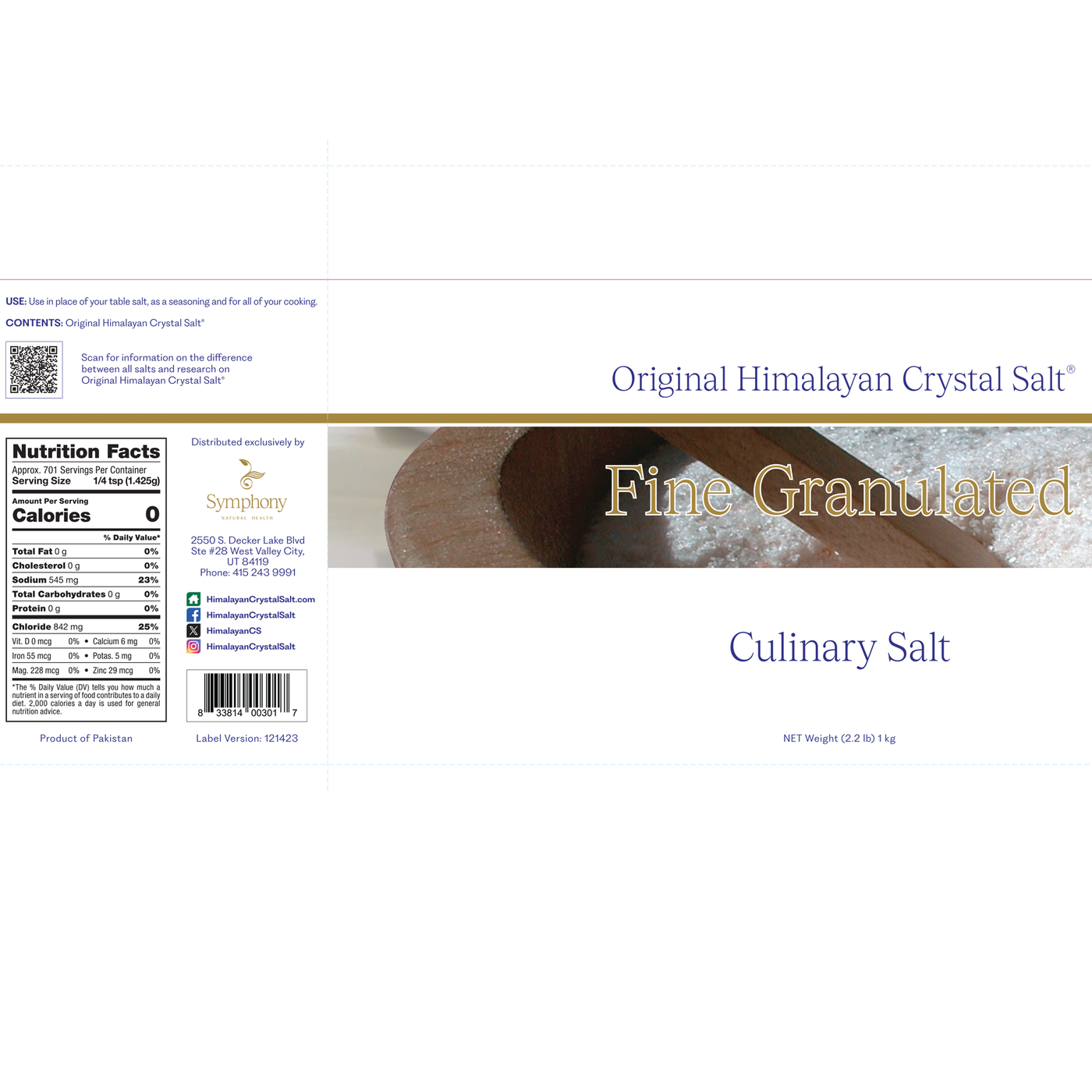 Himalayan Culinary Salt Fine  Curated Wellness