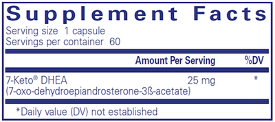 7-Keto DHEA 25 mg 60 vcaps Curated Wellness