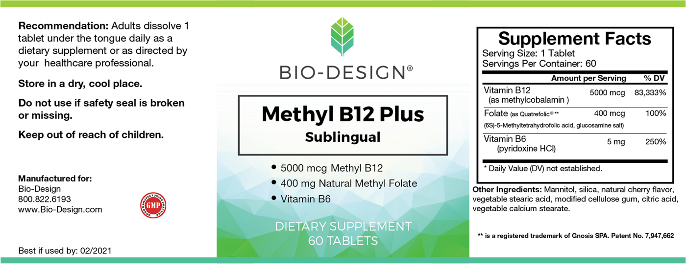 Methyl B12 Plus 5000 mcg  Curated Wellness