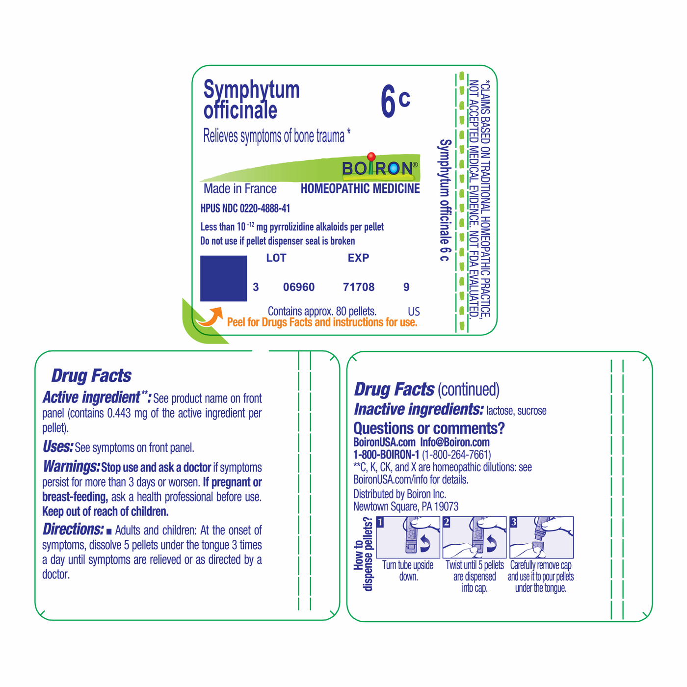Symphytum officinale 6C 80 plts Curated Wellness