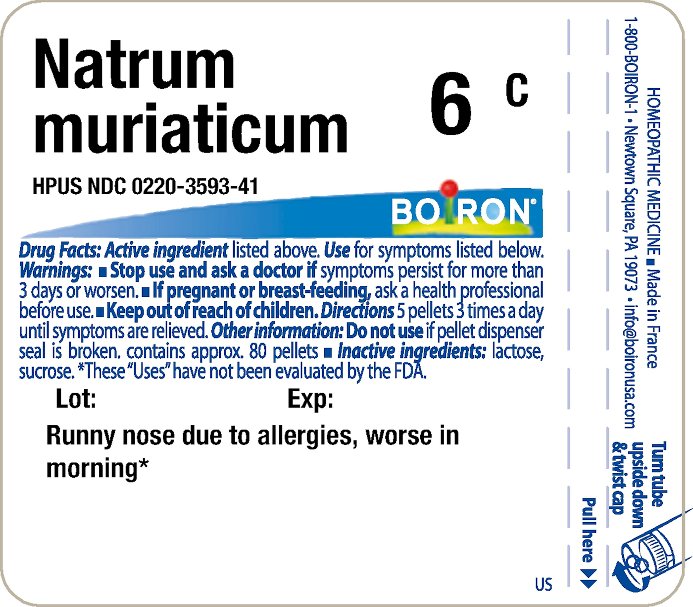 Natrum muriaticum 6C 80 plts Curated Wellness