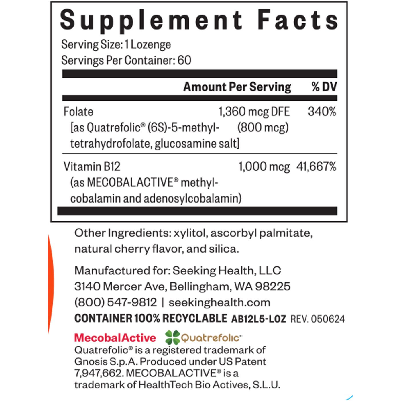 Methyl B12 with L-Methylfolate  Curated Wellness
