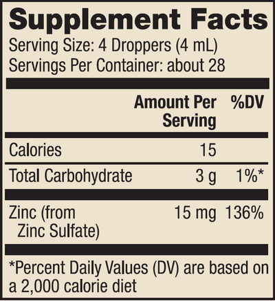 Zinc Drops 3.88 fl oz Curated Wellness