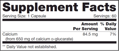 Calcium d-Glucarate SAP  Curated Wellness