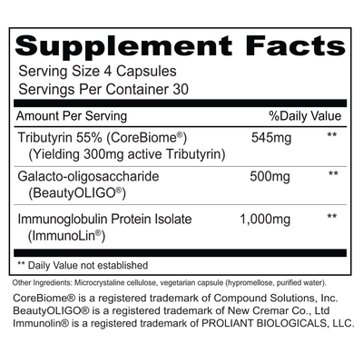 Tributyrin Advanced 120 veg caps Curated Wellness