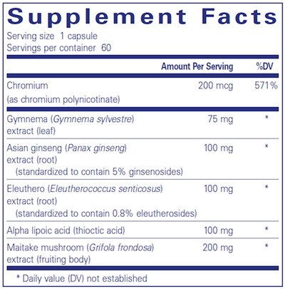 Glucose Support Formula 60 vcaps Curated Wellness