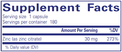 Zinc (citrate) 180 vcaps Curated Wellness