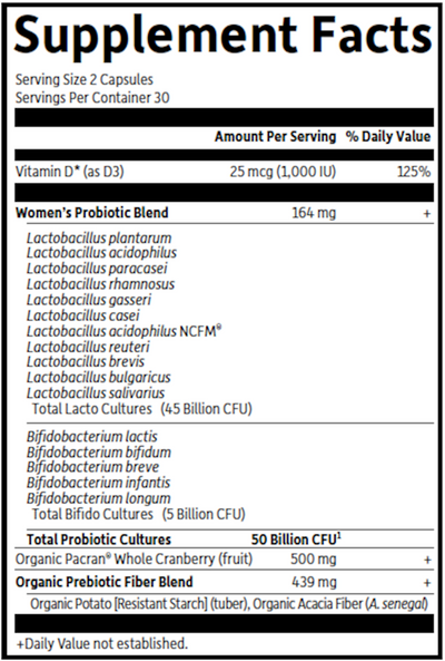 Probiotics Urinary Tract+ Cooler 60c Curated Wellness