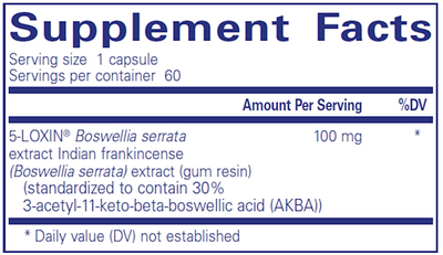 Boswellia AKBA 60 vcaps Curated Wellness