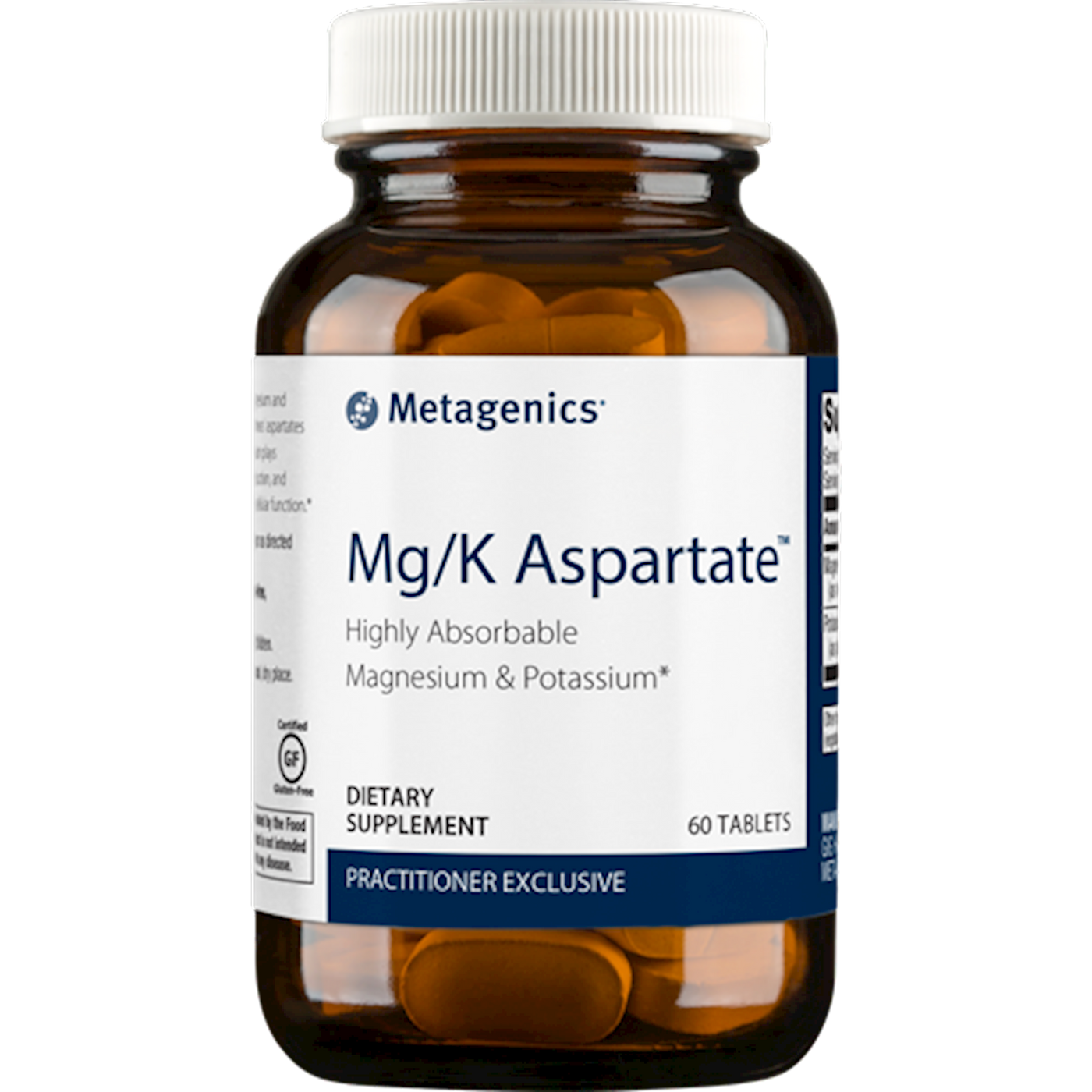Mg/K Aspartate 60 tabs Curated Wellness