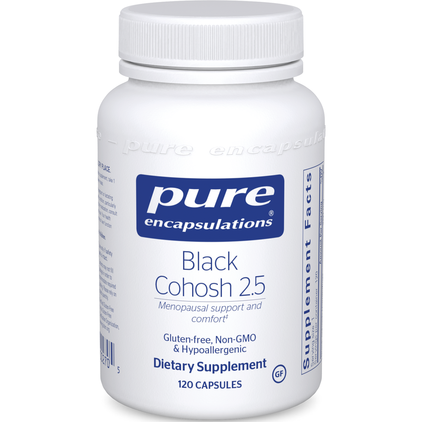 Black Cohosh 2.5 250 mg 120 caps Curated Wellness