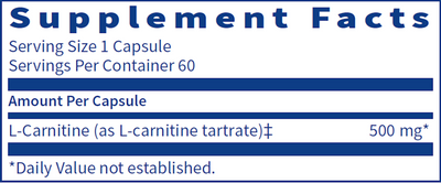 L-Carnitine 250 mg 60 caps Curated Wellness