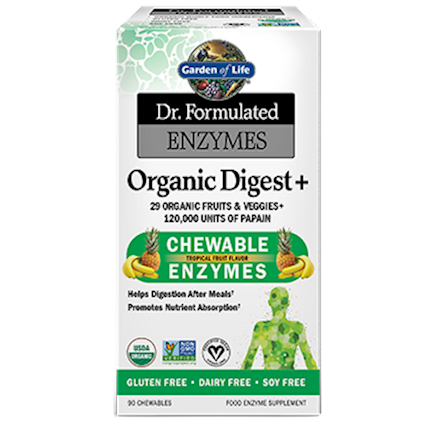 Dr. Formulated Organic Digest 90 chews Curated Wellness