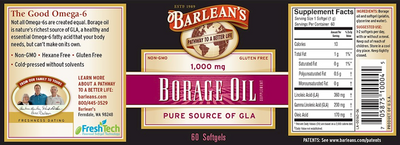 Borage Oil 1000 mg 60 gels Curated Wellness