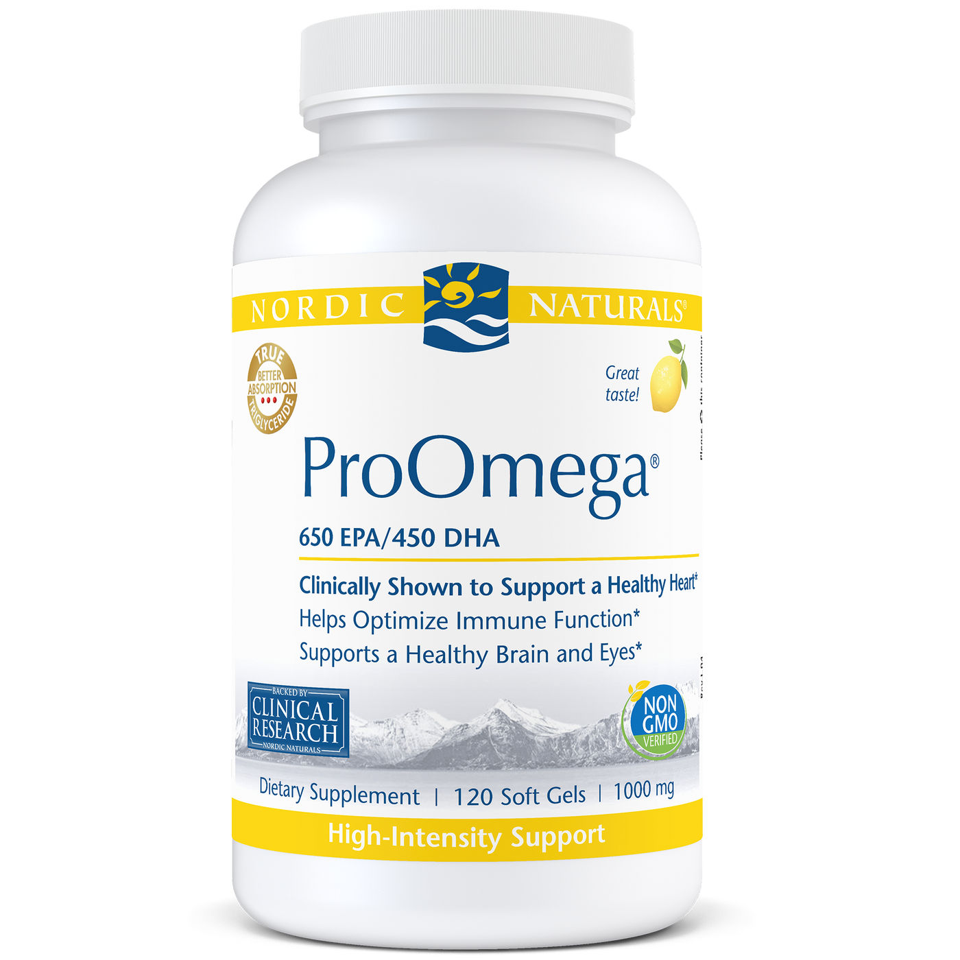 ProOmega Lemon 120 gels Curated Wellness