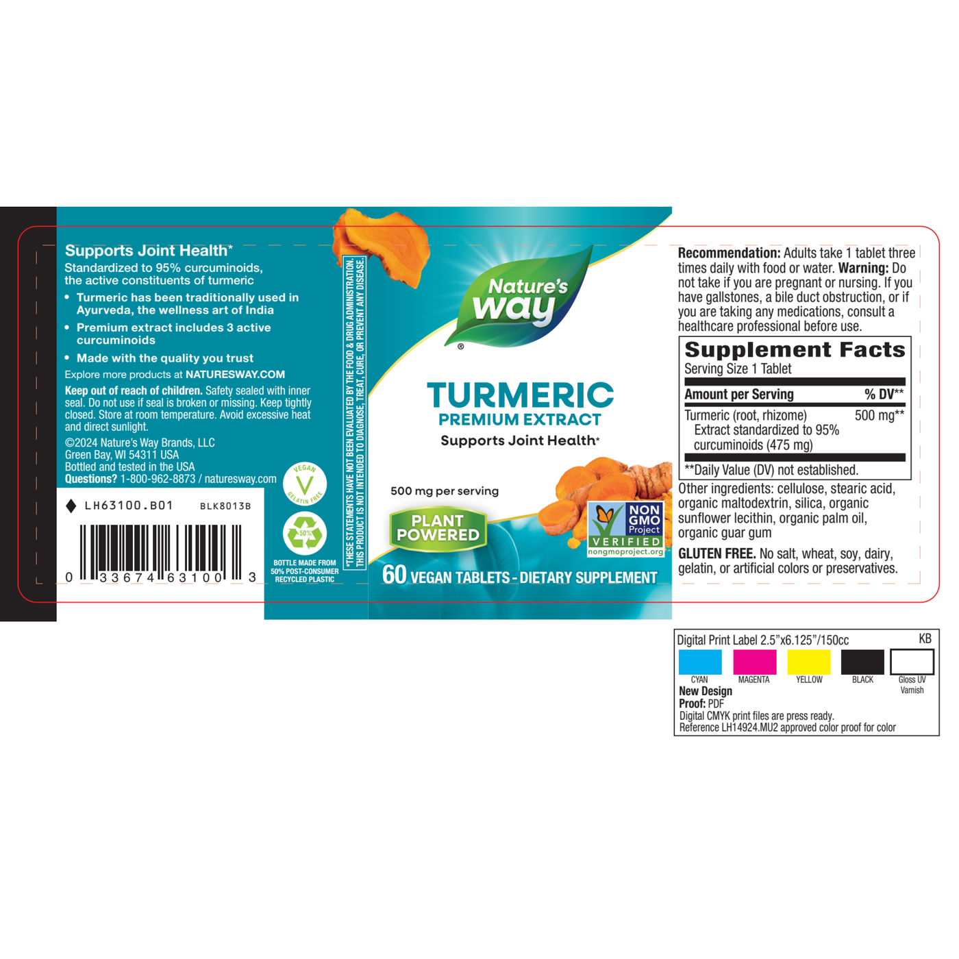 Turmeric Standardized 450 mg  Curated Wellness