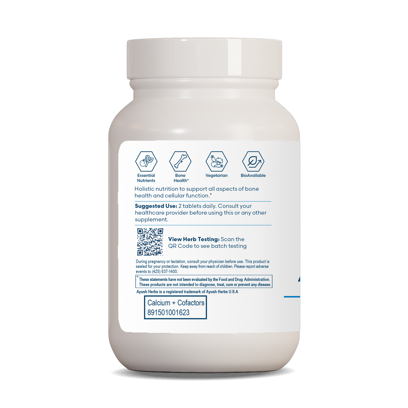 Calcium + Cofactors 90 vegtabs Curated Wellness