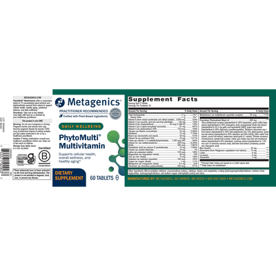 PhytoMulti® Multivitamin 60t Curated Wellness