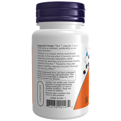 L-Theanine 200 mg 60 vcaps Curated Wellness